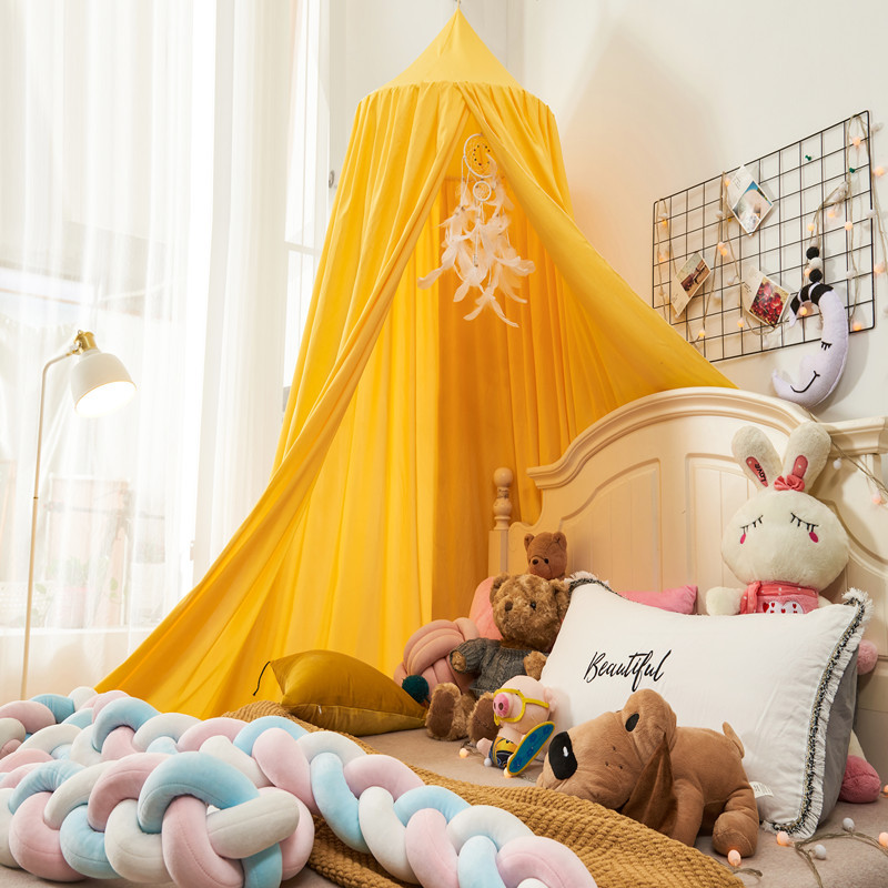 Picture of Cross-border Exclusive for Amazon Dome Bed Curtain Nordic ins Style Children's Suspended Mosquito Net Bed Tent Blackout Bed Curtain