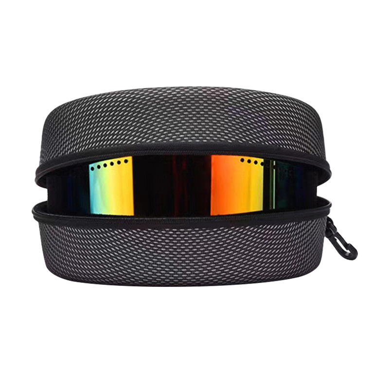 Picture of New ski goggles zipper bag anti-fog magnetic ski goggles wearable glasses case eva ski goggles storage box