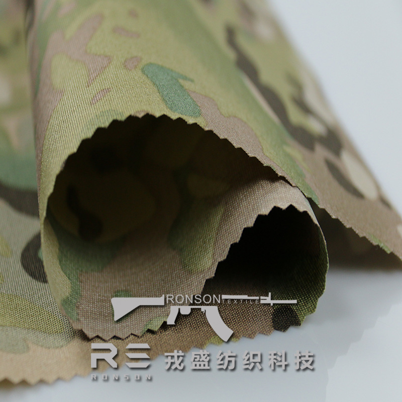 Rongsheng 500D Polyester Lacquable CORDURA Waterproof PU Bag Outdoor Fabric MULTICAM Camouflage Printing