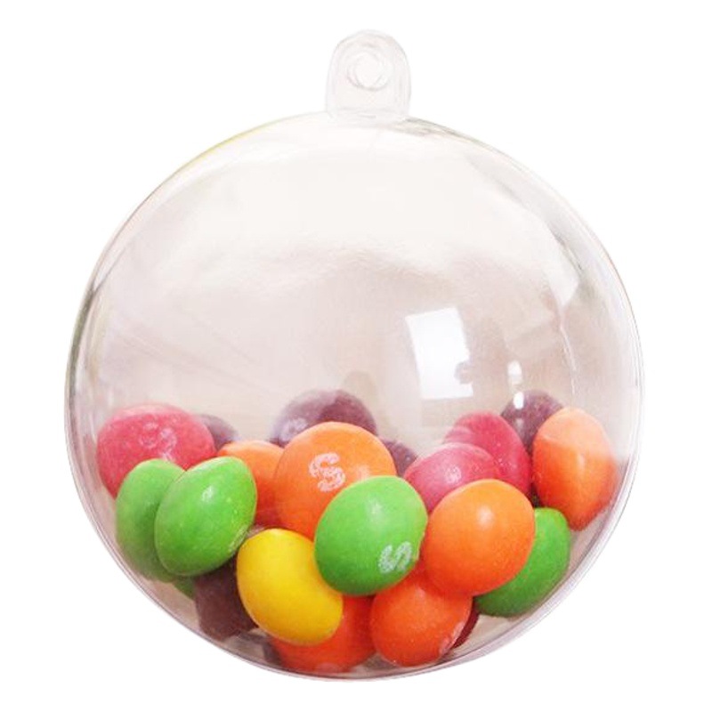 Christmas Decoration Acrylic Ball Ps Plastic Ball 2-25cm Hollow Transparent Ball Holiday Decoration Christmas Ball Wholesale