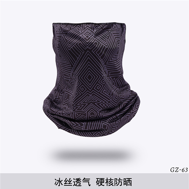 Picture of Outdoor ice silk mask changeable ear scarf men's and women's bicycle riding hood collar sun protection scarf summer