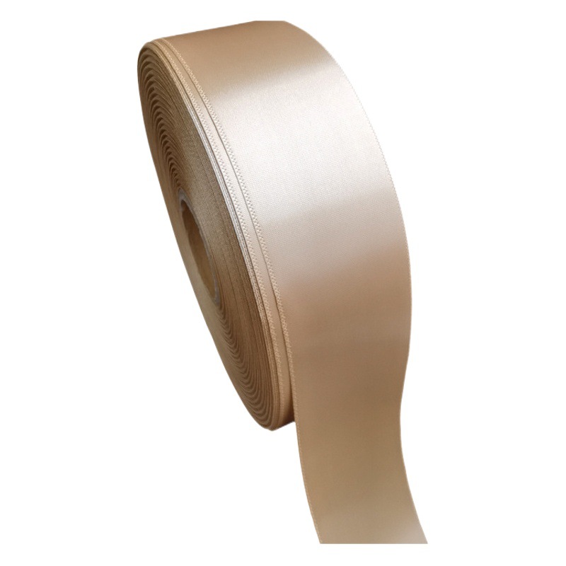 Golden Thickened Ribbon Washing Label High-grade Champagne Color Trademark Belt Clothing High-density Ribbon Washing Label Washing Label