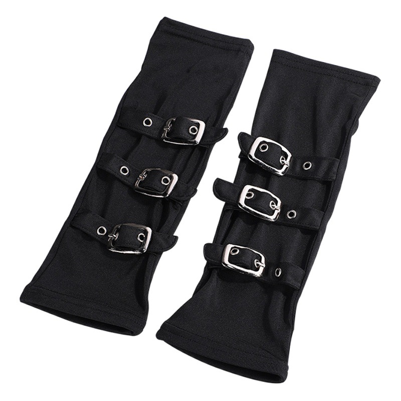 Fashion European and American style personalized Japanese wrist strap mittens punk style party Black Milk silk gloves