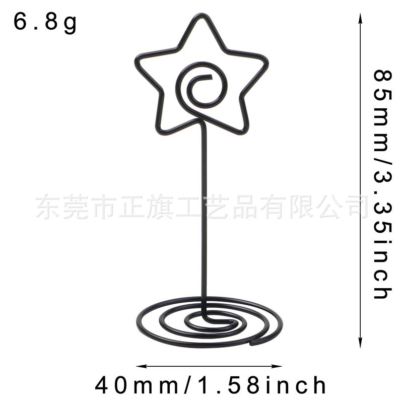 Picture of Amazon Hot Selling Creative Metal Card Holder Heart-Shaped Notes Holder Table Number Card Holders