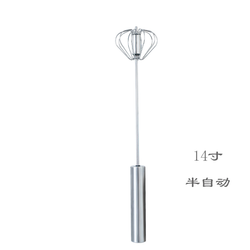 Picture of Baking tools egg beater stainless steel bold blender semi-automatic egg beater manual Mini Silicone dispenser