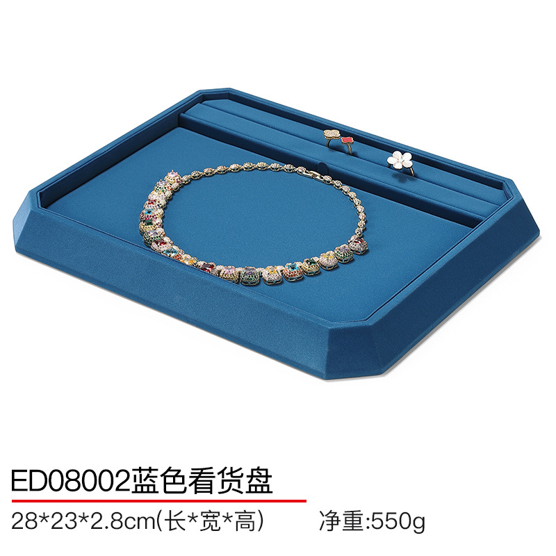 Picture of Hongtai jewelry display tray ring bracelet necklace window display props flannel jewelry plate counter
