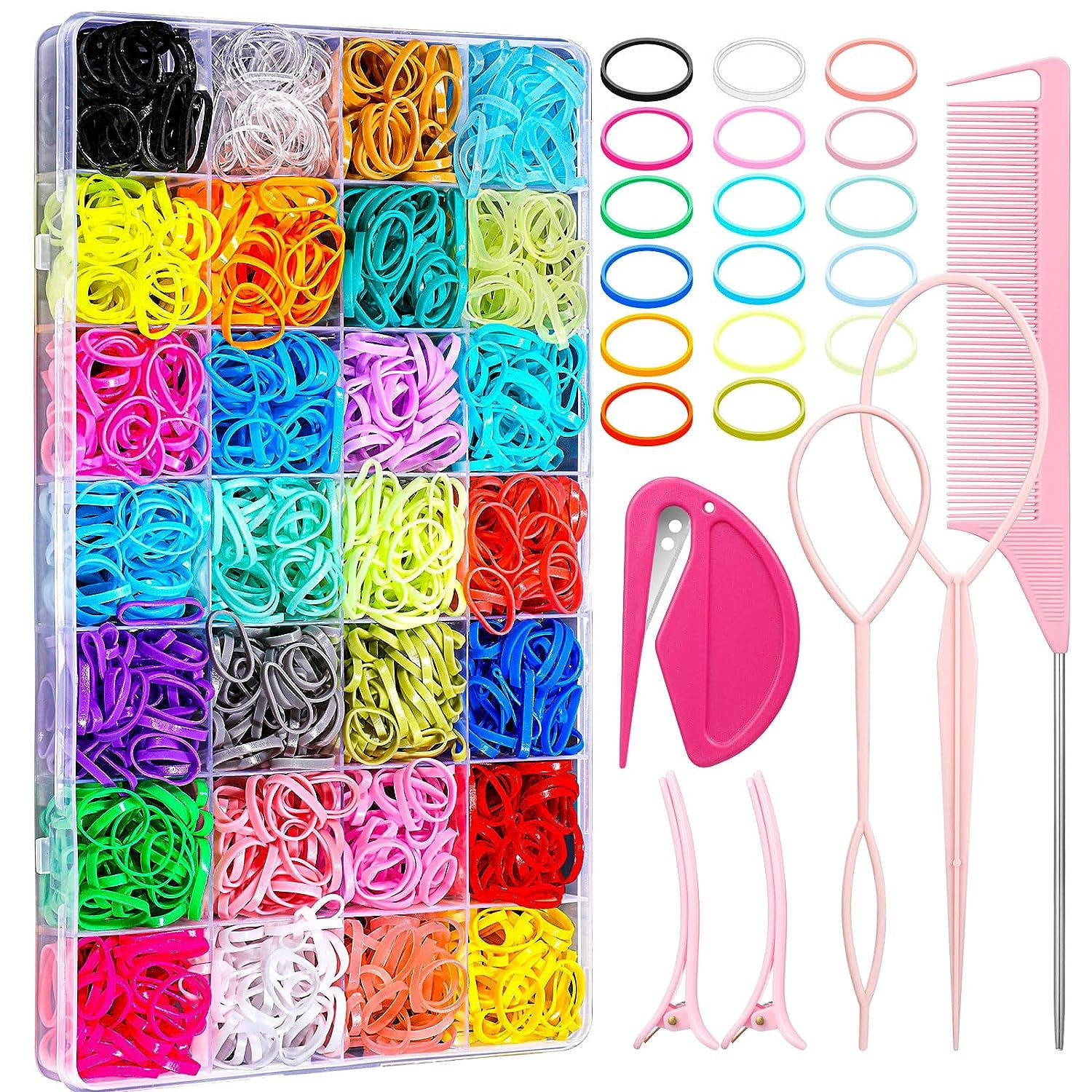 Picture of Cross-Border Hot Selling 28-Colorful Disposable Rubber Bands 28-Pack Does Not Hurt Hair Girls Candy-Colorfuled Hair Rings Colorfulful Small Hair Accessories