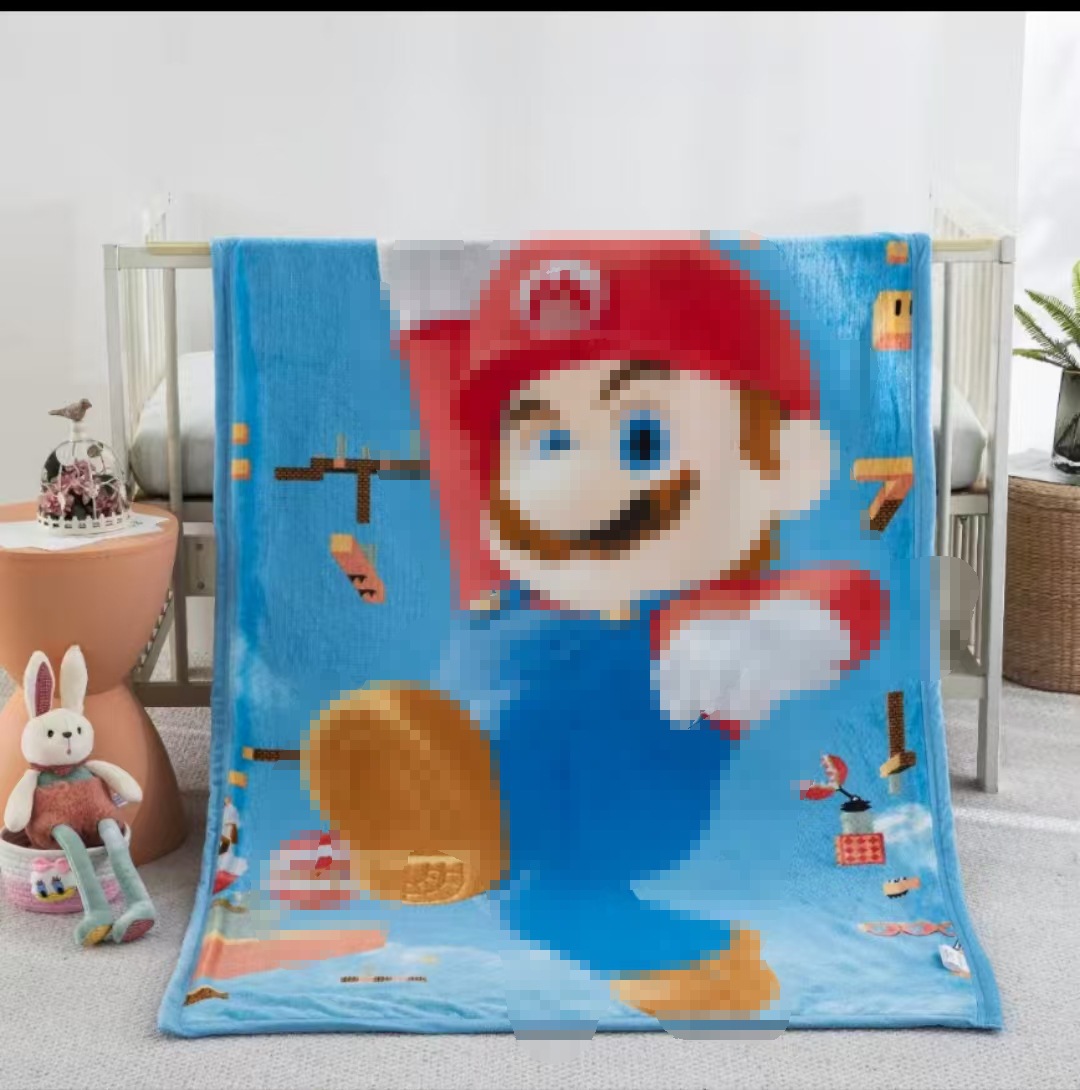 Picture of Children's Blanket Kindergarten Spring and Autumn Baby Coral Fleece Blanket Spring and Summer Single Layer Thin Blanket Office Nap
