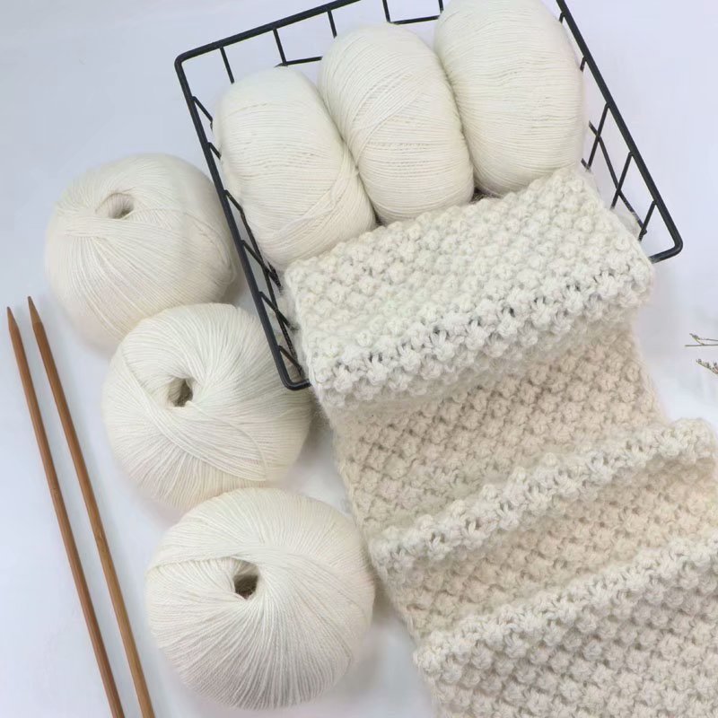 Non-shrink Wash Cashmere Yarn 3-strand Hand-woven Fine Cashmere Yarn Scarf Hat Coat Line Soft Fit Knitted Yarn