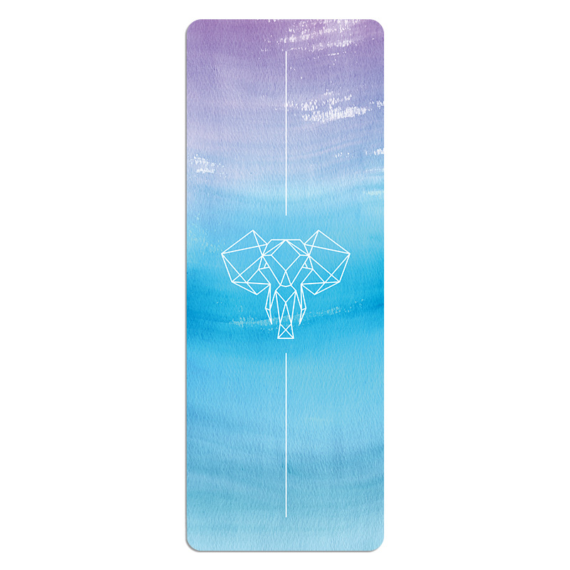 Picture of [Source Factory] Ultra-thin suede printing yoga mat rubber yoga mat foldable 1.5mm thick 5mm