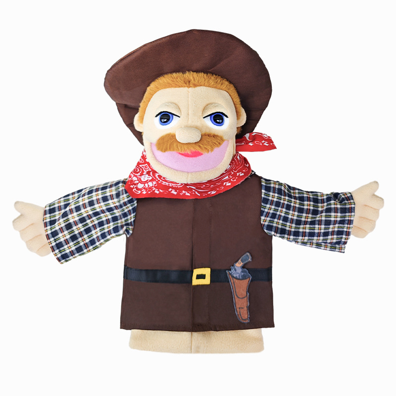 Picture of New Cartoon Half-body Professional Character Hand Doll Kindergarten Parent-child Games Plush Toy Family Early Education Doll