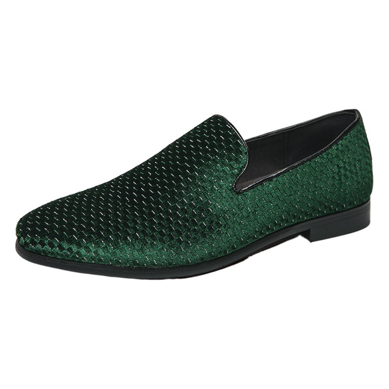 Doug Shoes New Leather Shoes Men's Korean Style Fashionable Casual Slip-on Lazy Foot Loafers White Shoes Driving Shoes