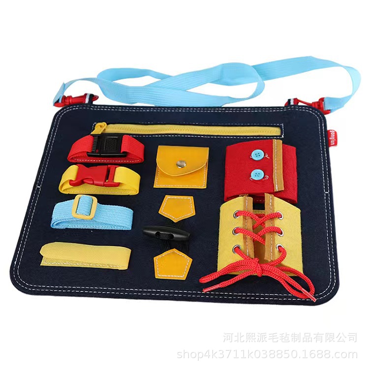 Clothing Learning Board Infant Early Education Children's Toys Kindergarten Montessori Teaching Aids Busy Board Educational Felt