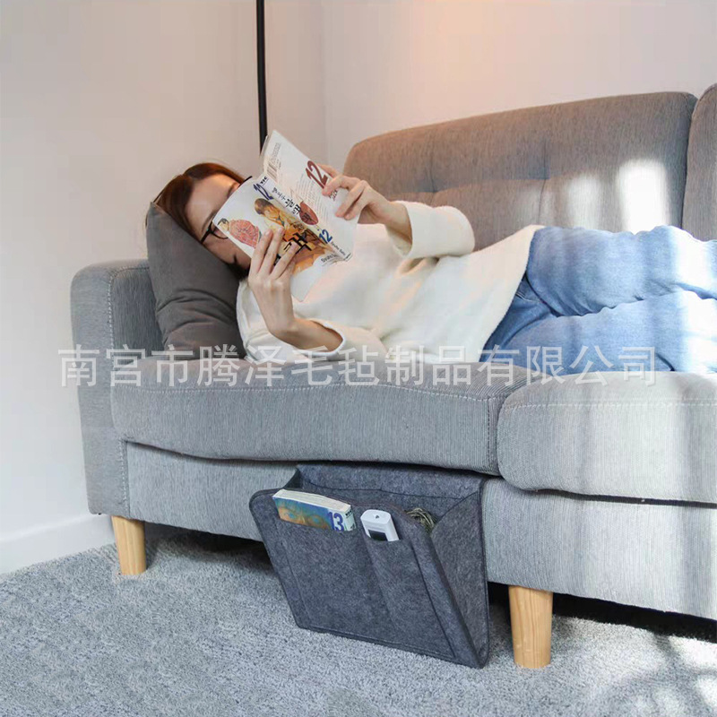 Picture of Factory wholesale felt bedside storage bag bedside storage hanging bag bedside storage bag hanging bag portable storage bag