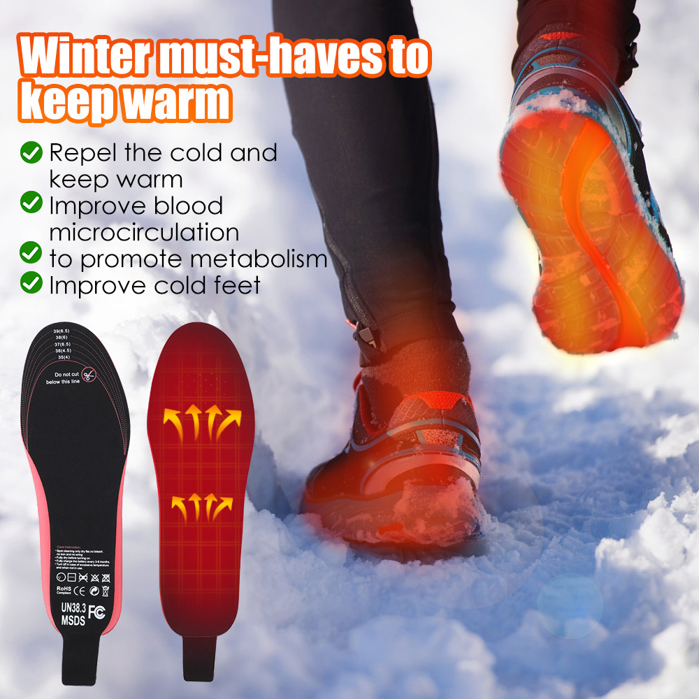 Picture of Cross-Border Outdoor Electric Heating Insoles, Rechargeable, Three-Level Remote Control Temperature Adjustment, Warm Foot Protection, Heating with Three-Level Temperature Adjustment