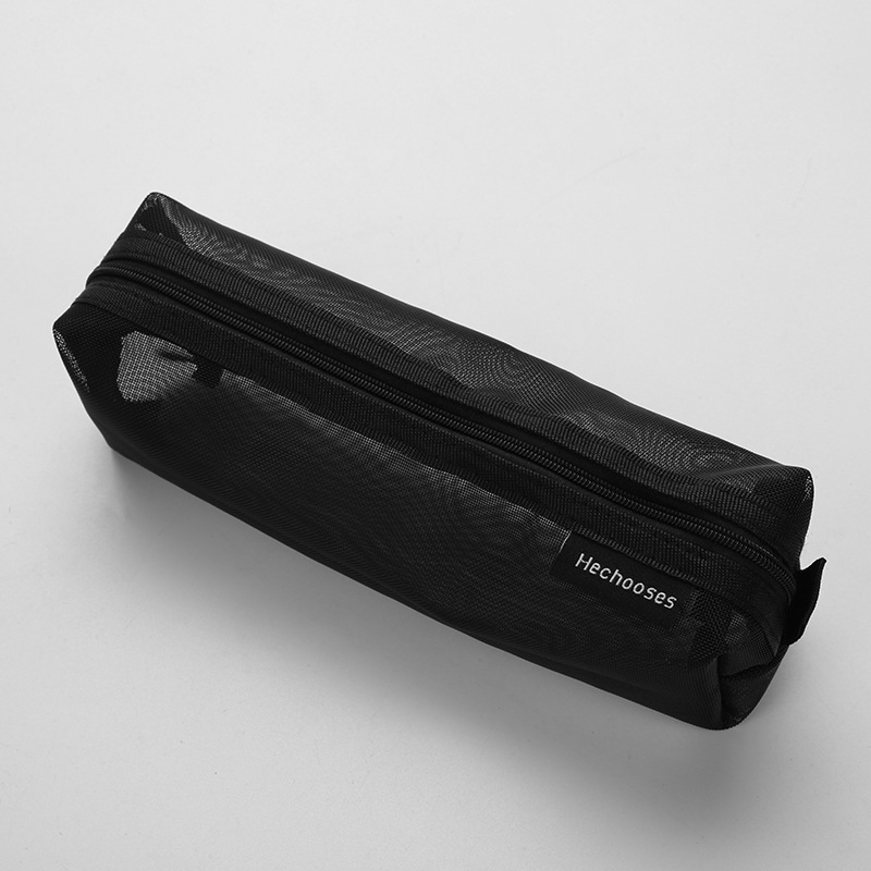Picture of Three-dimensional simple transparent mesh pen bag for students examination stationery bag large capacity portable storage bag wholesale