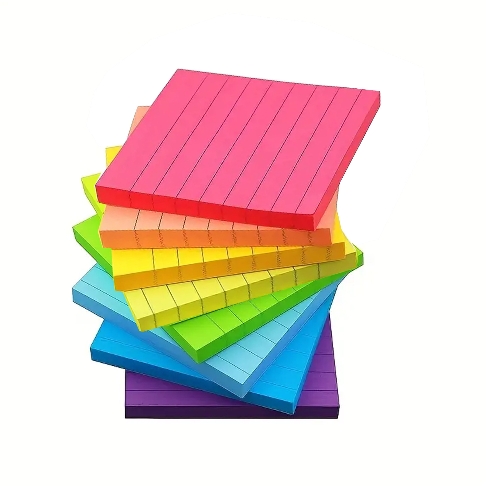 Picture of In stock fluorescent horizontal sticky note color line note paper student office N times stickers