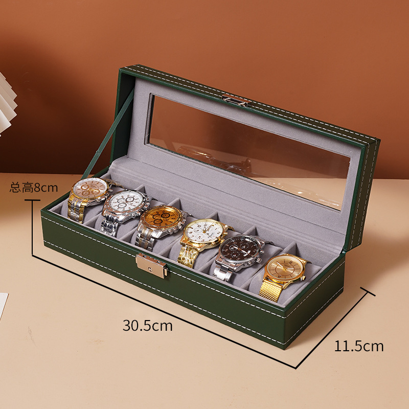 Picture of Independent skylight watch display box household watch storage box with glass exquisite dustproof watch display box