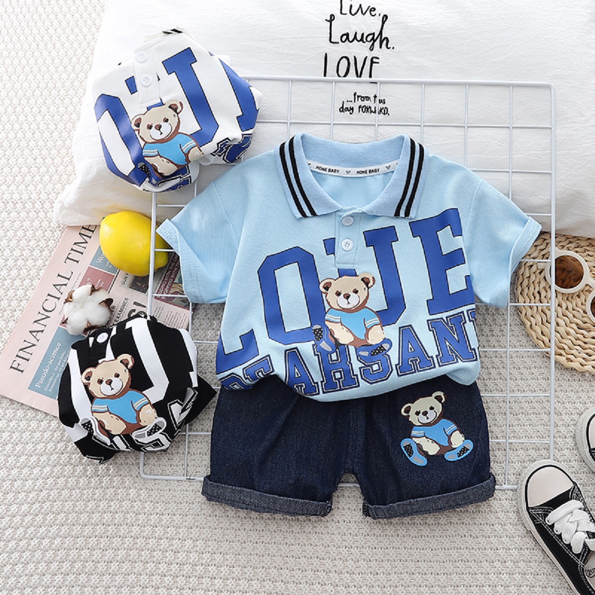 New niche design sense Plaid children's suit lapel comfortable Korean fan baby suit manufacturers wholesale