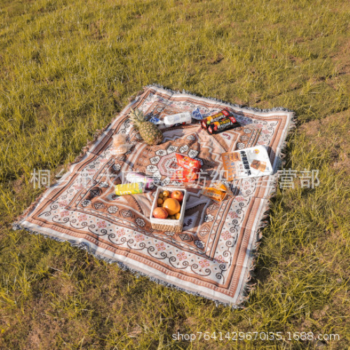 Picture of Shuangling Bohemian Ethnic Style Sofa Blanket Indian Blanket Vintage Decorative Blanket Leisure Blanket