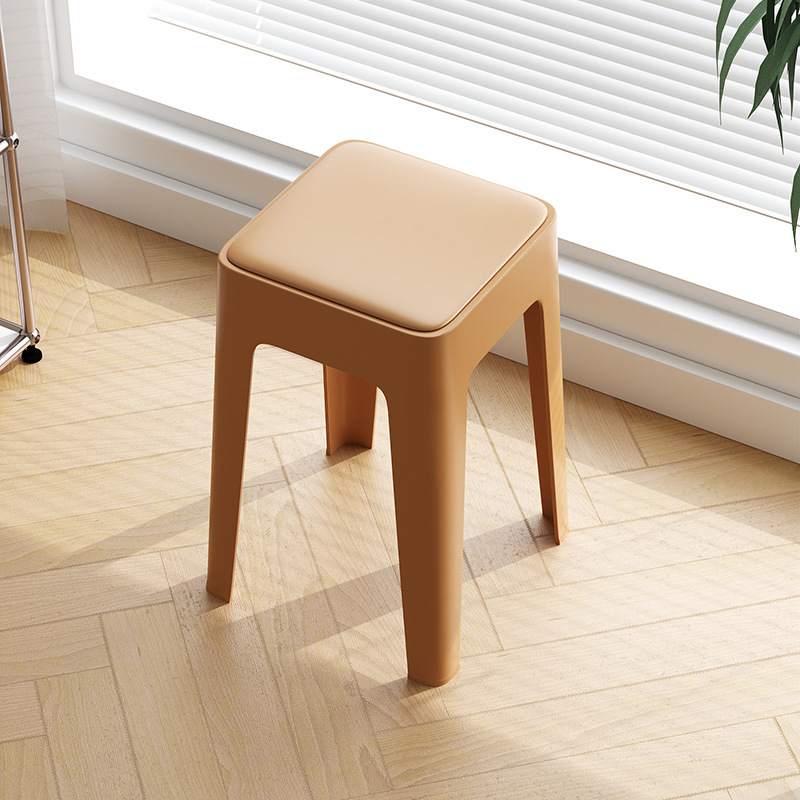 Picture of Internet celebrity plastic stool for home use thickened, stackable, modern simple high bench, soft stool, sturdy and durable for backup