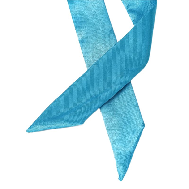 Solid Color Silk Scarf for Women, Narrow and Long Scarf, Decorative Binding, Streamer, Versatile Headband, Bow Belt, Fashionable Scarf