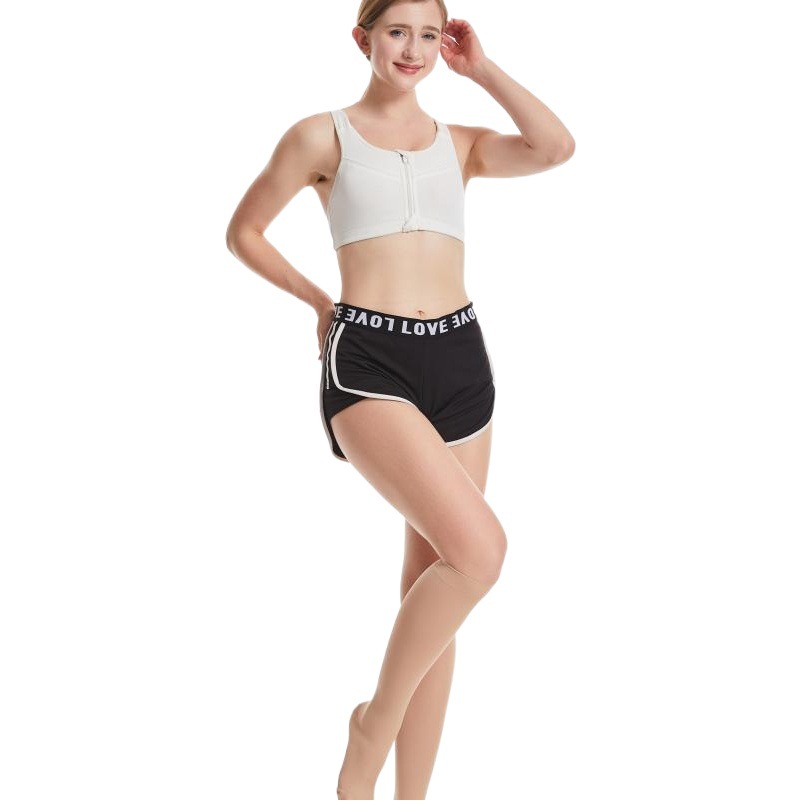 Cross-border secondary elastic socks in open-toe knitted breathable calf socks gradient compression calf pressure socks