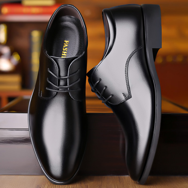 Picture of A generation of spring and autumn plus size shoes men's youth formal business casual shoes increased wedding shoes work shoes soft sole