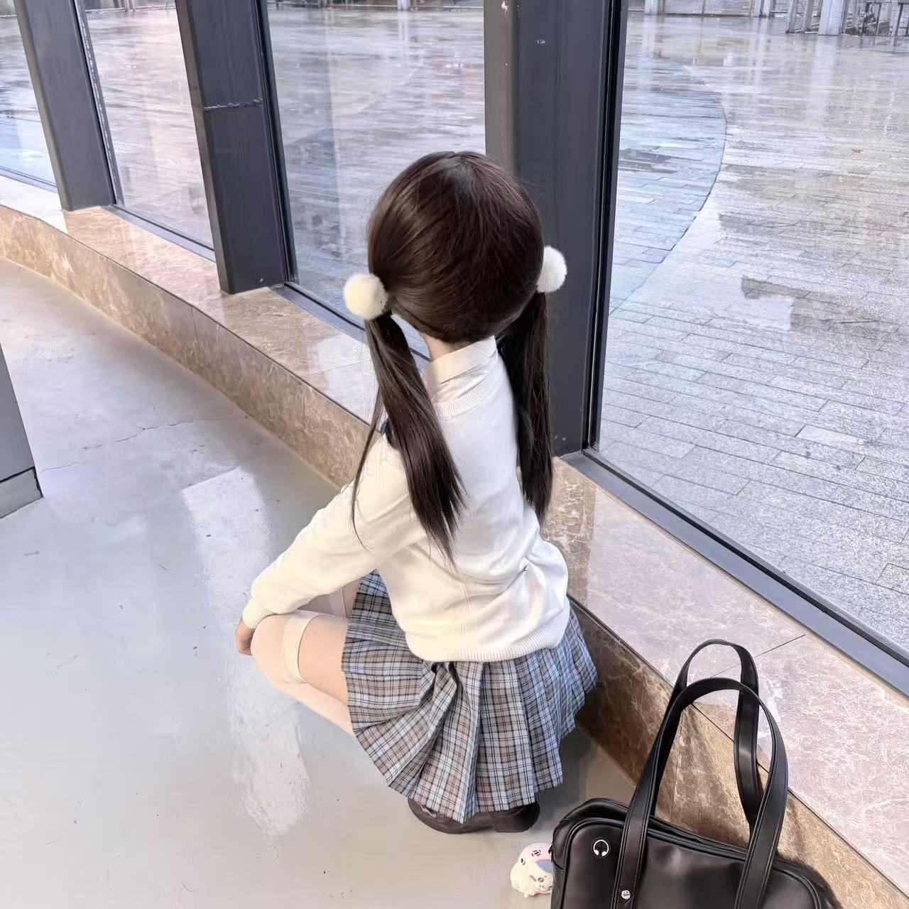 Picture of New JK Uniform suit Wholesale Pepper Plaid Skirt Campus College Plaid Pleated Skirt Sweet Half Skirt