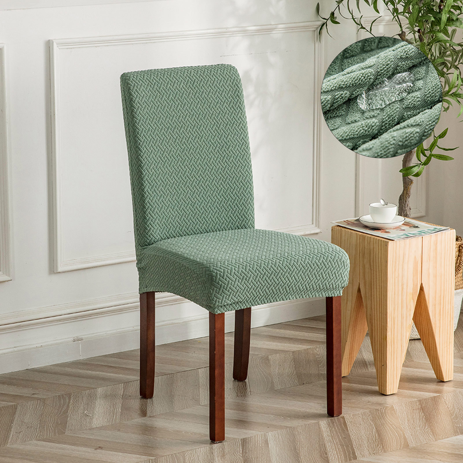Picture of Long Lattice Waterproof Chair Cover T-Type Waterproof Chair Cover Waterproof Household Dust Cover