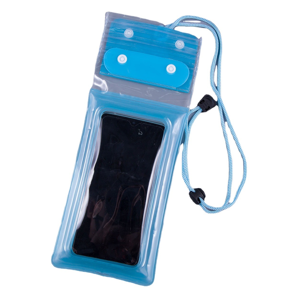 Picture of Three-fold mobile phone waterproof bag airbag bag Velcro touch screen swimming hot spring sealing strip waterproof neck wholesale