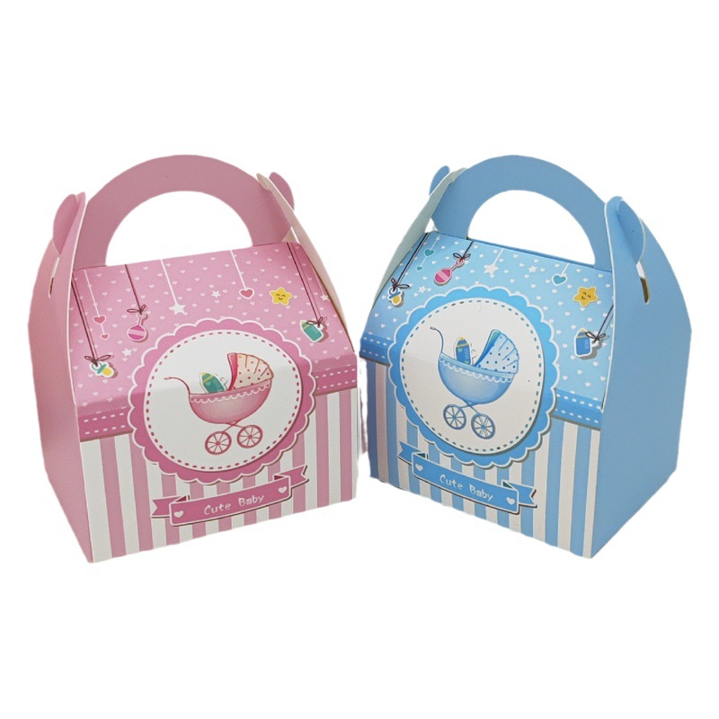 Baby Birthday Wedding Candy Box Baby One-Year-Old Gift Box Table Sugar Carton Birthday Return Gift Candy Packaging Box