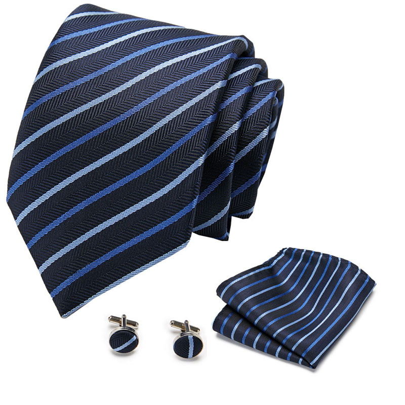 Picture of New Tie in Stock Cross-Border Hot Selling Tie Manufacturer Business Men's Formal Tie Set Ready-Made Fashion Accessories