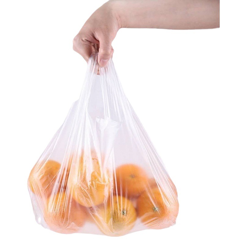 Plastic Bag White Food Bag Transparent Rider Bag Vest Bag Portable Bag Convenience Bag Supermarket Shopping Bag