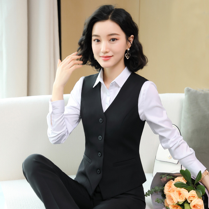 Factory wholesale 2025 spring new suit waistcoat suit ladies business outfit waistcoat formal wear a generation of hair
