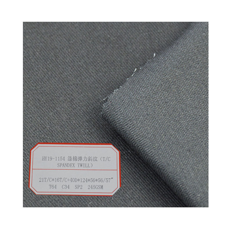 Polyester-Cotton Stretch Fabric Blend, New Original Casual Workwear Fabric for Spring and Autumn, Woven Dyed Fabric