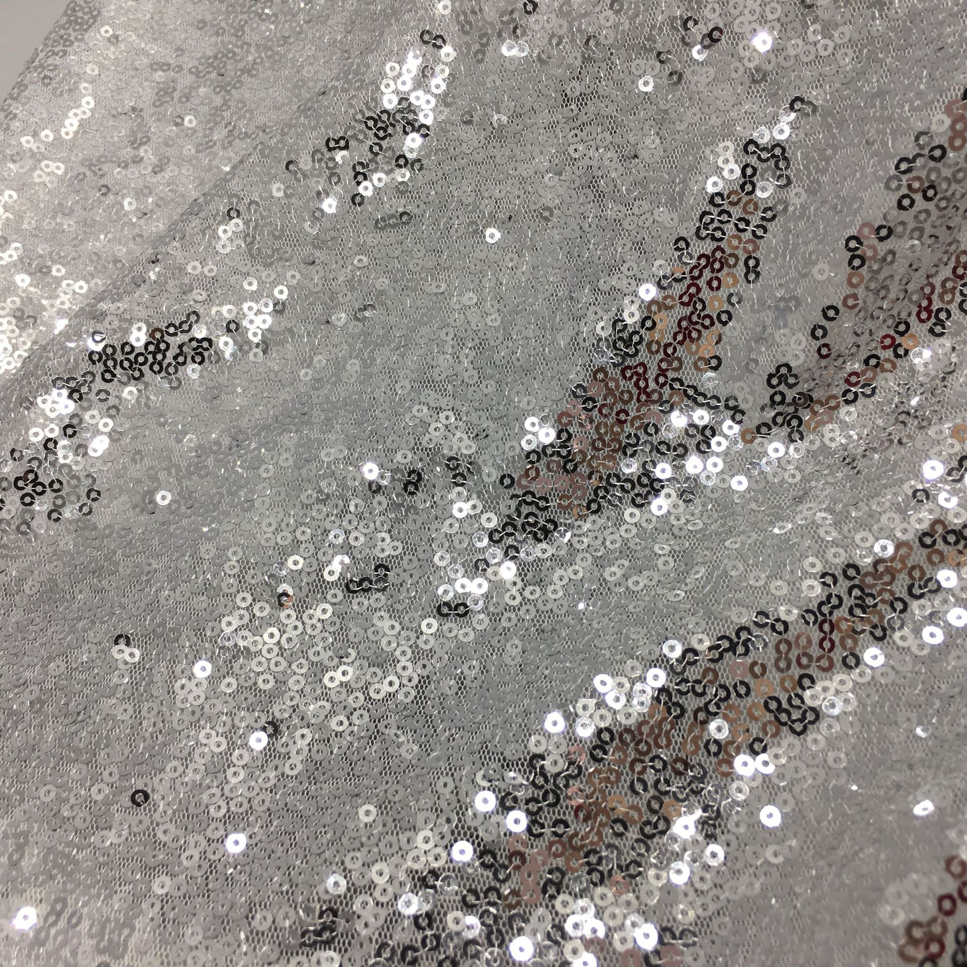Picture of Spot wholesale 3mm sequin cloth scrambled sequin fabric wedding costume sequin fabric beaded fabric
