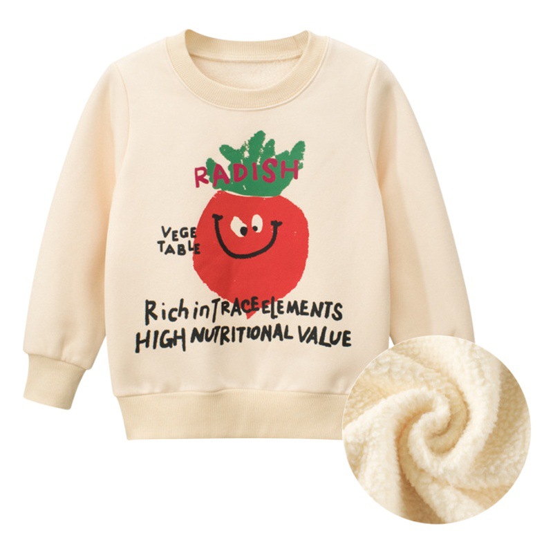 27Kids children's clothing autumn and winter New Korean version of children's clothing plus velvet baby clothes boy pullover a generation of hair