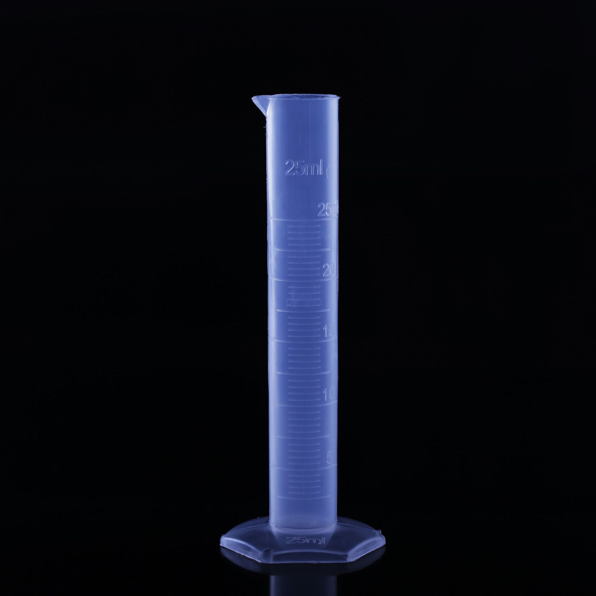 Factory spot 25ml plastic measuring cylinder 25ml plastic measuring cylinder for laboratory teaching