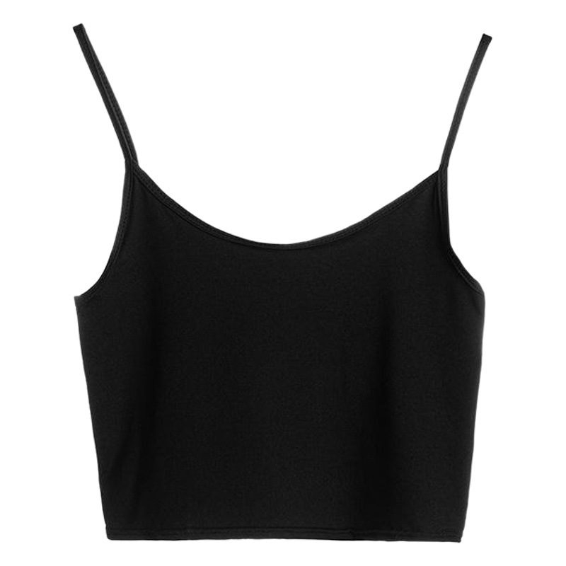 Single Piece Package Pinduoduo Popular Black and White Solid Color Round Neck Suspender Tube Top Camisole Sweater Suspender Wholesale