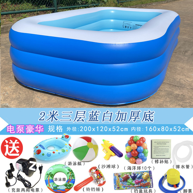 Picture of Inflatable Swimming Pool for Children Thickened Household Extra Large Baby Baby Adult Bath Pool Foldable