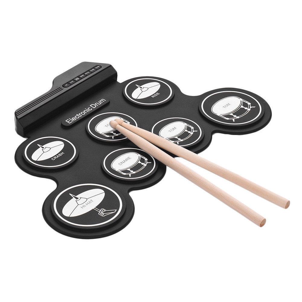 Picture of Hand Roll USB electronic drum portable drum set practice drum folding silicone hand roll electronic drum jazz drum