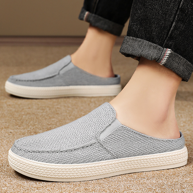 Shoes Men's Slippers Summer Breathable Casual Shoes Cross-Border Wholesale Men's Shoes Slip-On Comfortable Dad Shoes Outerwear Slippers
