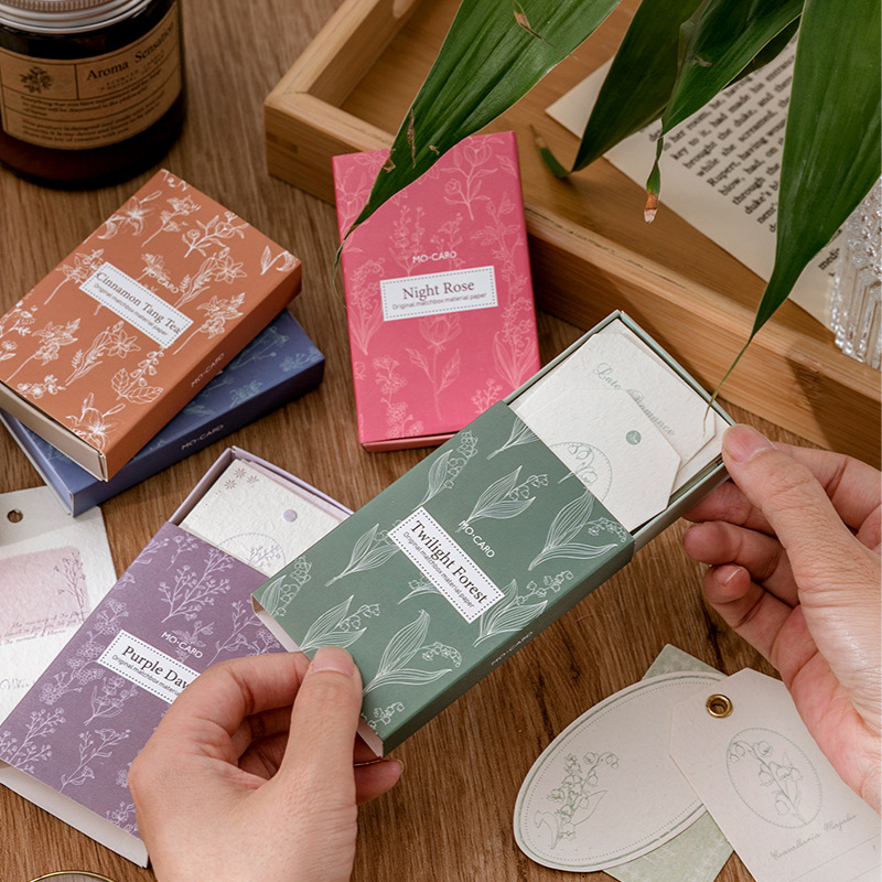 Picture of Mo Mo Matchbox Notes Everything Forest Series Simple Art Handbook Message Decoration Base Paper 6 Selection
