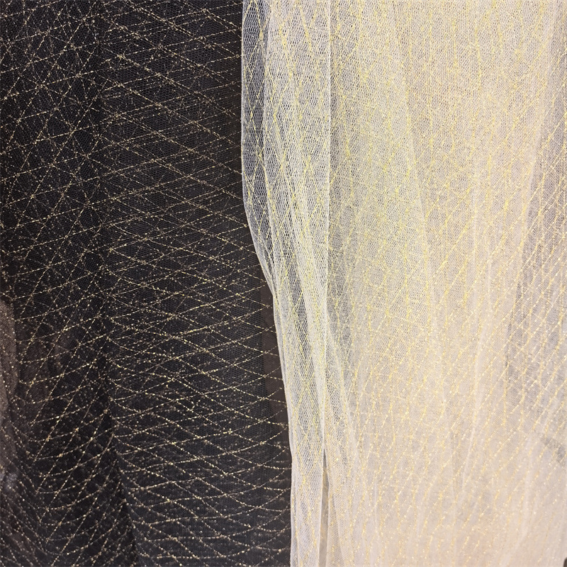Fashion Diamond-Shaped Gold Thread Mesh Dress Scarf Thin Shawl Fashion Versatile Decorative Mesh Fabric