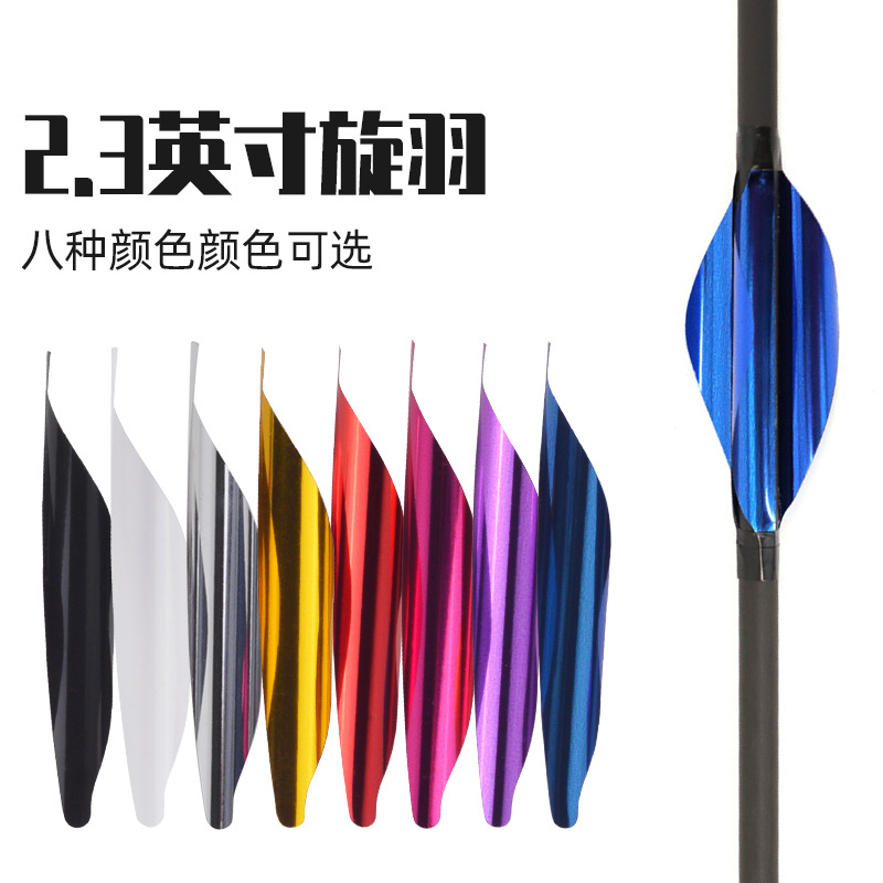 Picture of Factory in stock wholesale water drop rubber feather shield-shaped real feather bow and arrow archery various kinds of Arrow feather bow and arrow archery equipment