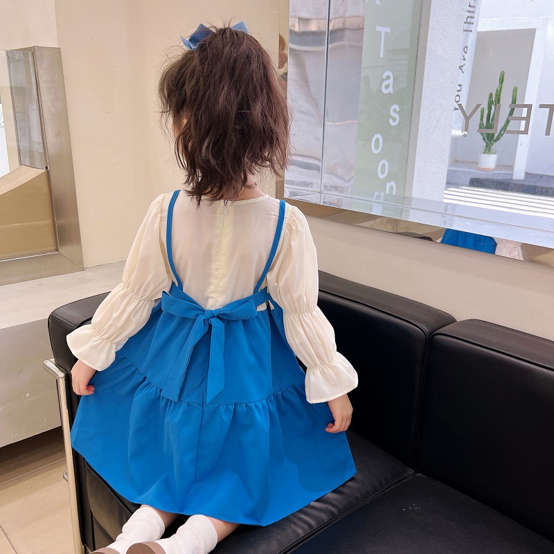 Girls' Autumn Dress Children's Korean Style Children's Clothing 2022 Early Autumn Dress One Year Old Baby Foreign Style Princess Dress