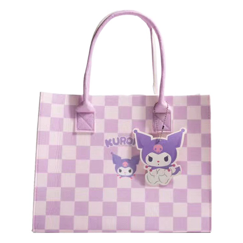 Cross-Border Felt Tote Bag Handbag Large Capacity Ready-Made Versatile Thickened Cartoon Student Bag Durable Souvenir