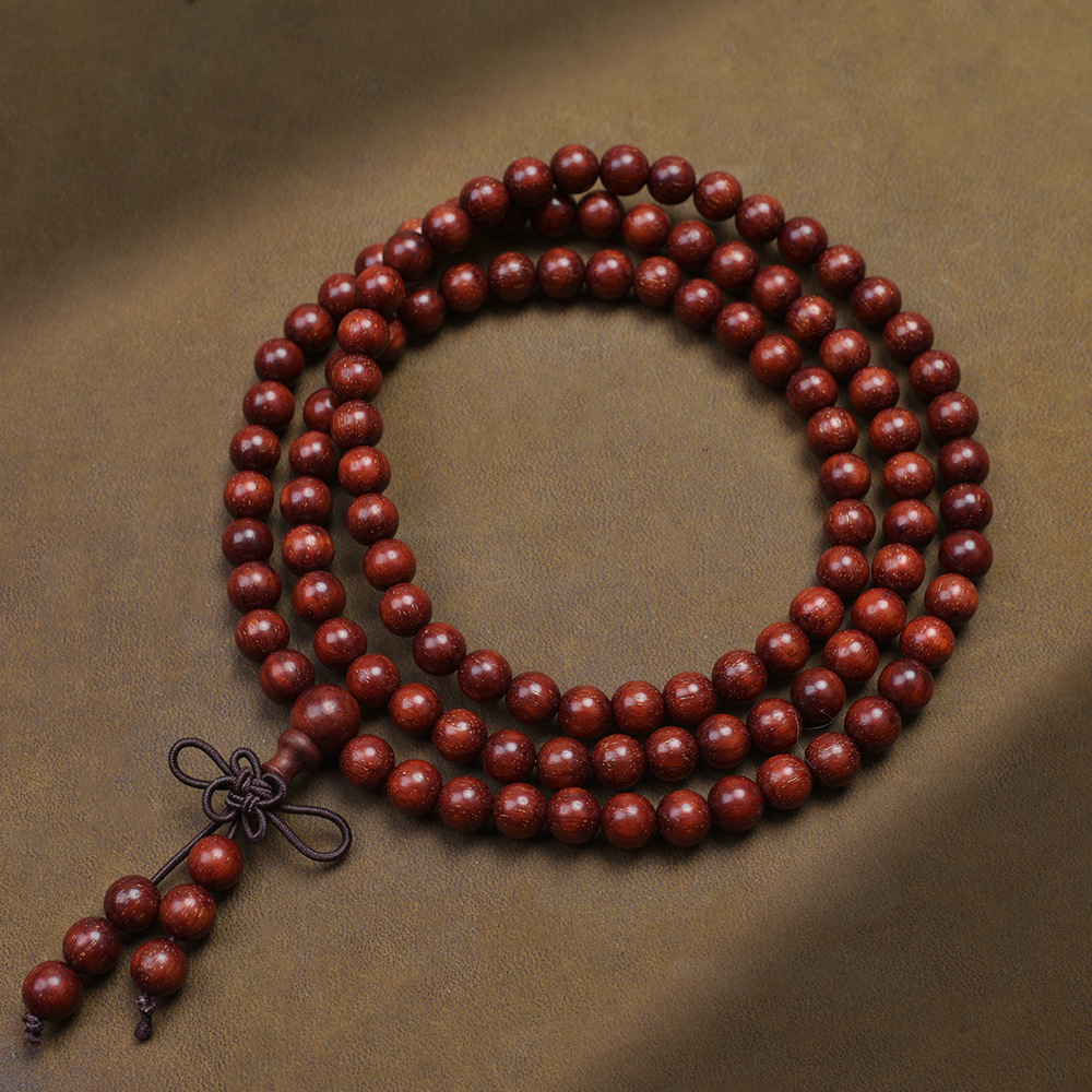 Picture of Natural Indonesia True Venus Leaflet Rosewood High Density Submerged Blood Sandalwood 108 Buddha Beads Plate Wen Play Men's and Women's Handstrings