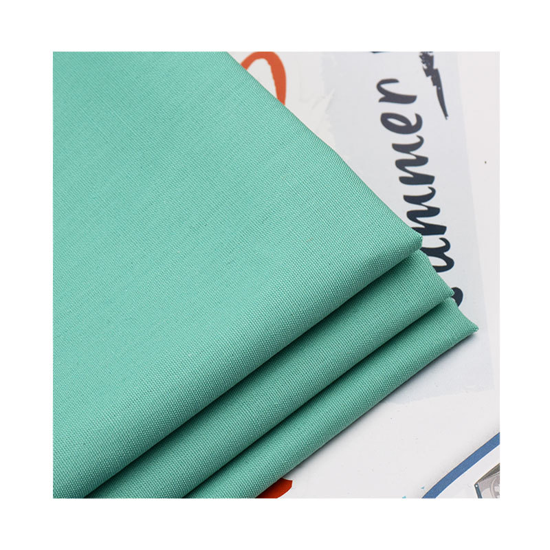 Polyester cotton plain fabric TC blended long sleeve shirt round neck lapel half sleeve textile fabric 30*30*110*60